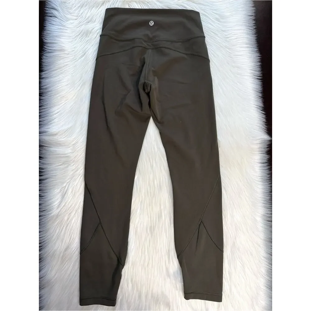 Lululemon Olive Green 7/8 Everlux 25” Tights